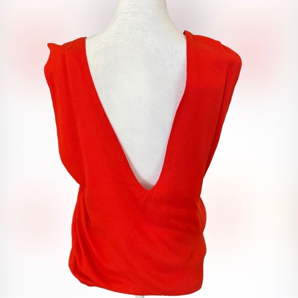 INDAH XSmall Fire Orange/reddish Tank Top Blouse Open back - Picture 3 of 5